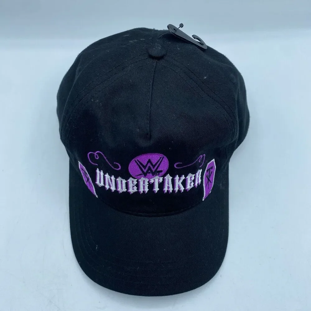 WWE Undertaker Hat Snapback Adult OSFA Black Purple Twill WWF Wrestling NWT